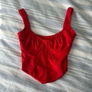 Zara Red Crop Top